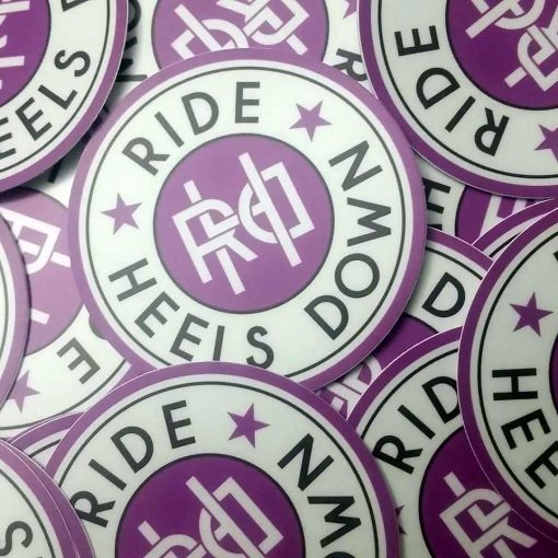 Ride Heels Down stickers