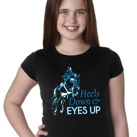 Heels Down Eyes Up Youth T-Shirt for Kids