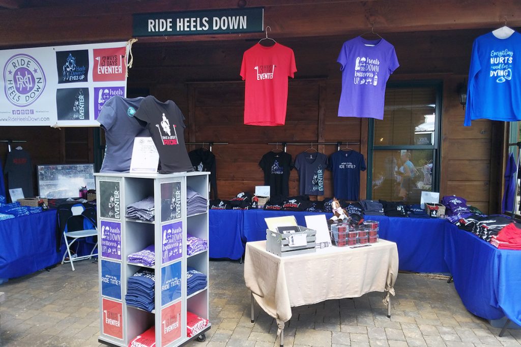 Ride Heels Down vendor booth at the USEA AEC