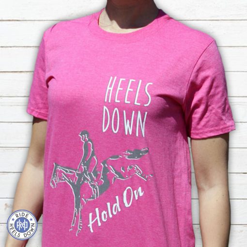Heels Down Hold On eventing t-shirt