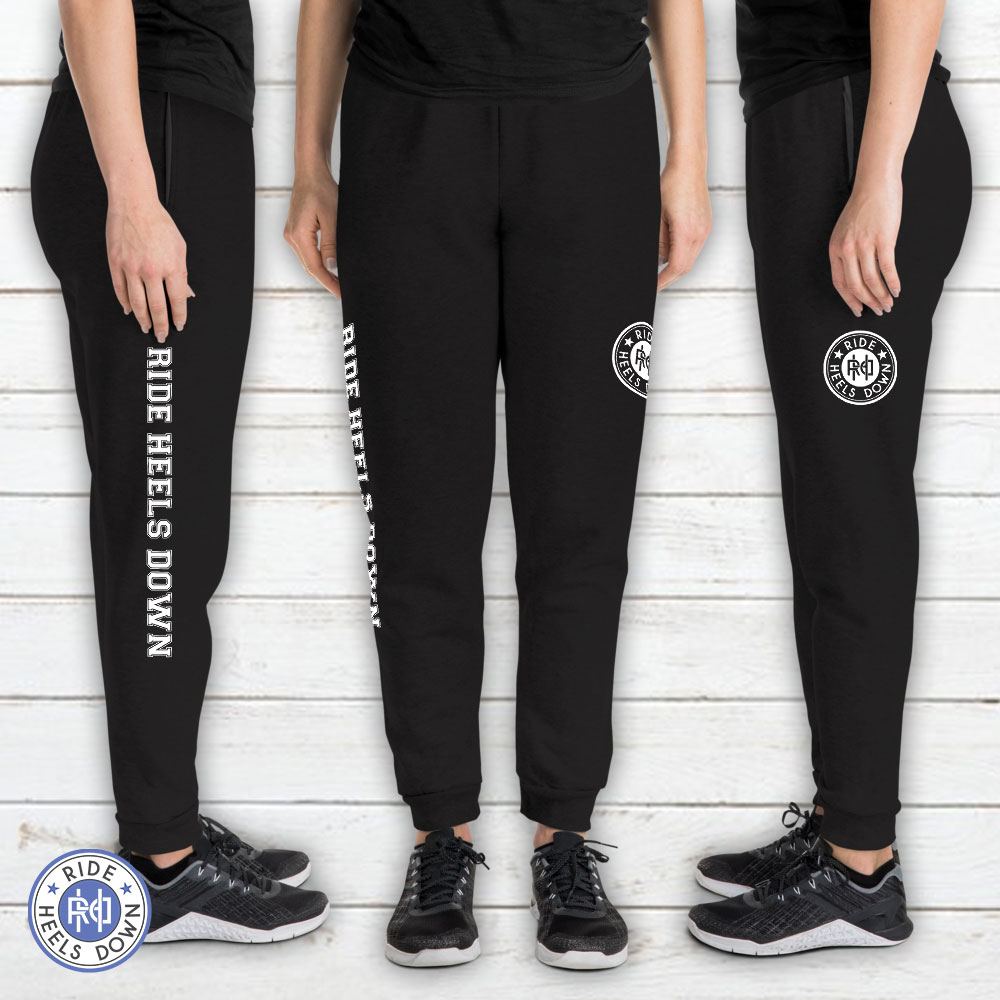 Ride Heels Down Joggers, Varsity (Unisex) Sweatpants for Horse Shows