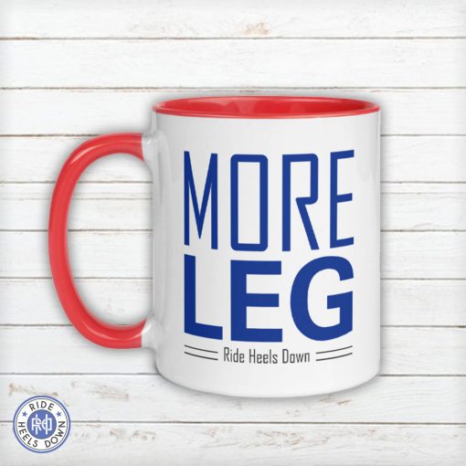 More Leg Mug red white and blue