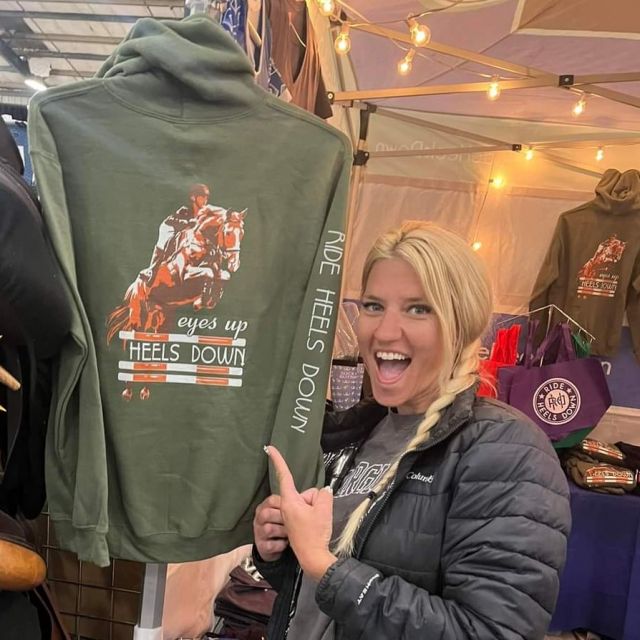 That "OMG that's me and my horse on a shirt" feeling! Come stock up on the best eventing apparel at the @KentuckyThreeDayEvent - find us in the center of the indoor arena all weekend long. #RideHeelsDown proudly features local ammy riders on all our apparel, like @abbismom1222 and Phoenix here. 🥰
#LRK3DE #LandRoverKentucky3DayEvent #LandRoverKentuckyThreeDayEvent #horsebackriding #horsesofinstagram #horses #horse #barnlife #riding #eventing #dressage #jumper #horseshow #heelsdown #equitation #xc #crosscountry #haveagreatride #eventer #usea #3phase #3ways3days #ushja #usdf #usef
