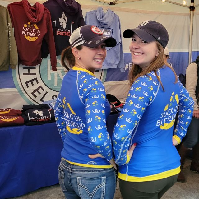 Twinning! 🤩 I only have a few of these "Suck It Up, Buttercup" sun shirts left! Stop by the #RideHeelsDown booth in the indoor arena at the @KentuckyThreeDayEvent to get yours!
#LRK3DE #KentuckyThreeDayEvent #horsebackriding #horsesofinstagram #horses #horse #barnlife #riding #eventing #dressage #jumper #horseshow #heelsdown #equitation #xc #crosscountry #haveagreatride #eventer #usea #3phase #3ways3days #ushja #usdf #usef